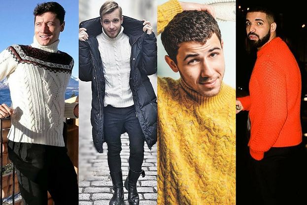 Теплые шерстяные свитера являются основой зимнего гардероба для многих знаменитостей